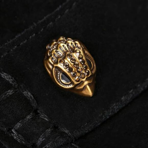 Kurt Geiger London Eagle Driver Loafer Suede Leather Black Size 39 - Picture 3 of 9